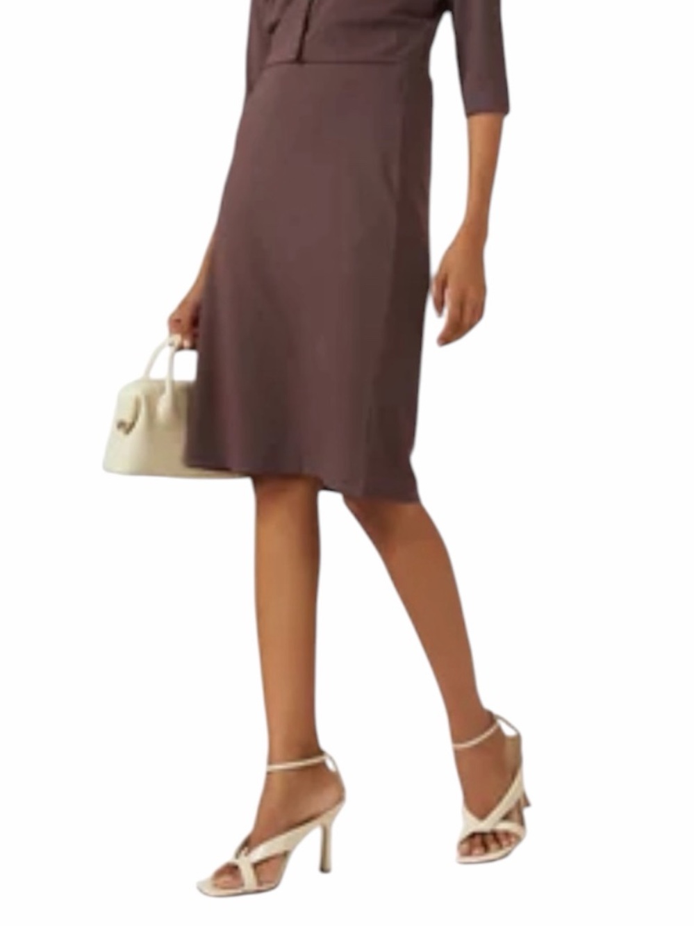 SKIMS Smooth Layers Lounge Midi Skirt XL Raisin Brown